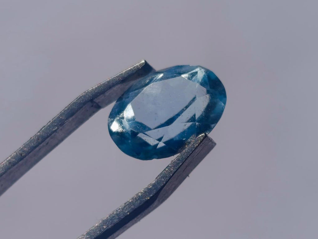 Polished Pair of Bright Sky Blue Aquamarine Faceted Stones x 1 From Erongo, Namibia