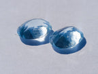 Polished Pair of Bright Sky Blue Aquamarine Faceted Stones x 1 From Erongo, Namibia