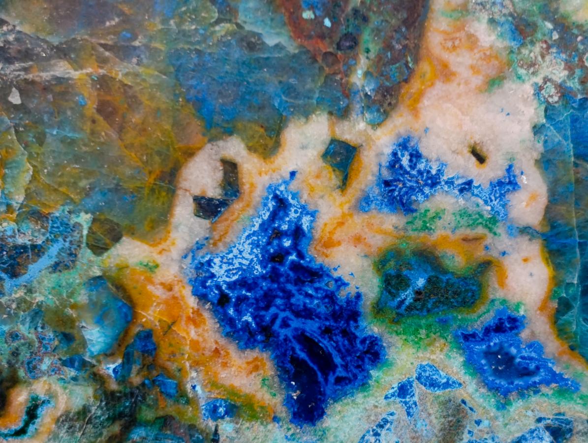 Polished One Side Kaokoveld Shattuckite Slice x 1 From Kaokoveld, Namibia