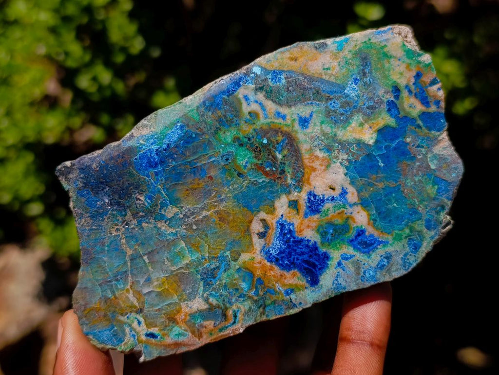 Polished One Side Kaokoveld Shattuckite Slice x 1 From Kaokoveld, Namibia