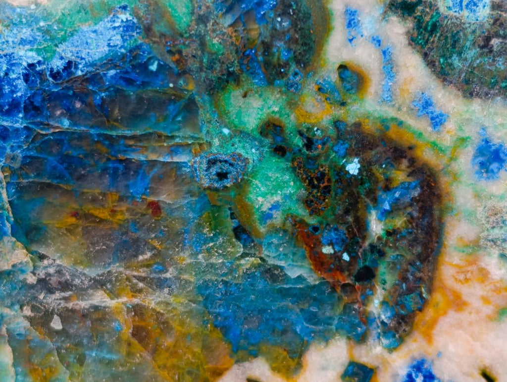 Polished One Side Kaokoveld Shattuckite Slice x 1 From Kaokoveld, Namibia