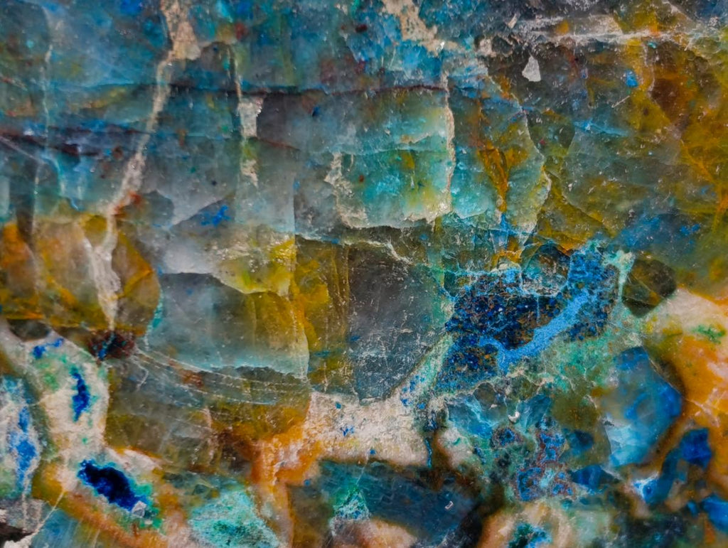 Polished One Side Kaokoveld Shattuckite Slice x 1 From Kaokoveld, Namibia