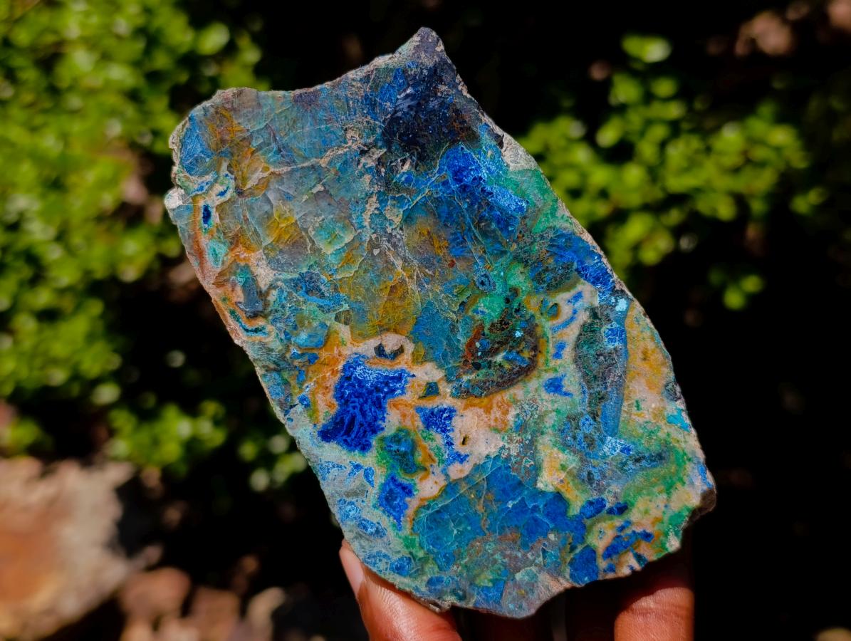 Polished One Side Kaokoveld Shattuckite Slice x 1 From Kaokoveld, Namibia