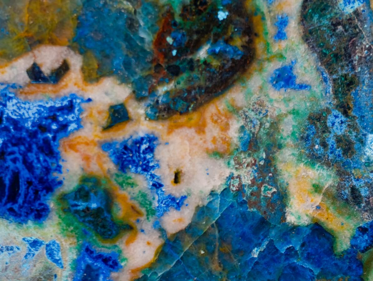 Polished One Side Kaokoveld Shattuckite Slice x 1 From Kaokoveld, Namibia