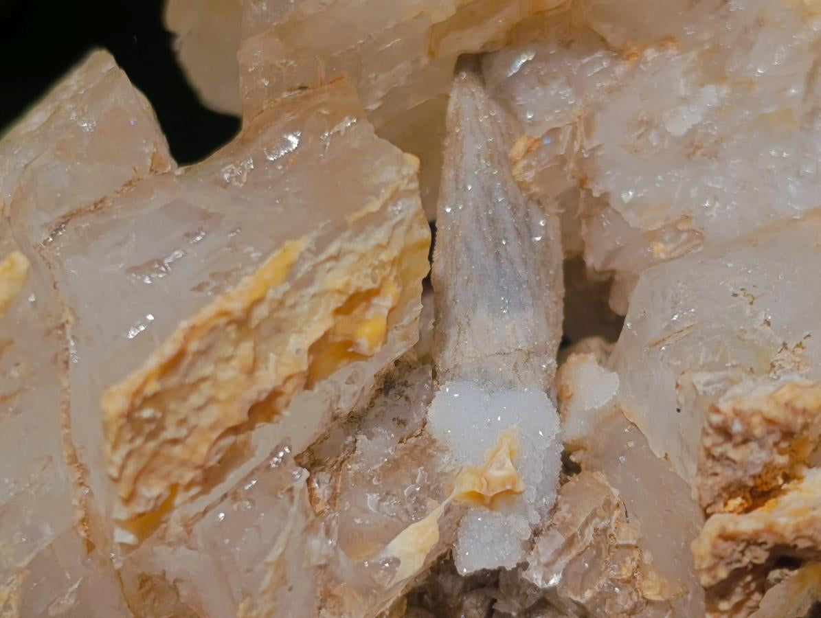 Natural Highly Fluorescent Twin Stacked Rhombohedral Calcite Crystal Specimen x 1 From Albert's Mountain, Lesotho