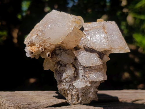 Natural Highly Fluorescent Twin Stacked Rhombohedral Calcite Crystal Specimen x 1 From Albert's Mountain, Lesotho