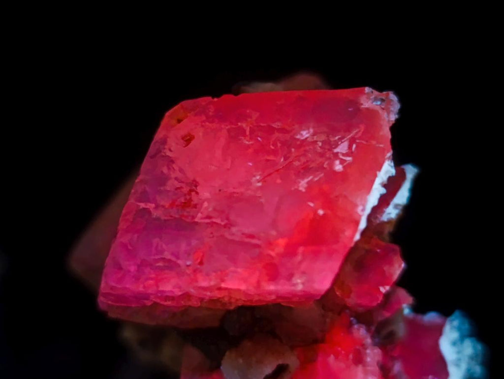 Natural Highly Fluorescent Twin Stacked Rhombohedral Calcite Crystal Specimen x 1 From Albert's Mountain, Lesotho