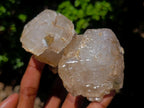 Natural Highly Fluorescent Twin Stacked Rhombohedral Calcite Crystal Specimen x 1 From Albert's Mountain, Lesotho