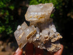 Natural Highly Fluorescent Twin Stacked Rhombohedral Calcite Crystal Specimen x 1 From Albert's Mountain, Lesotho