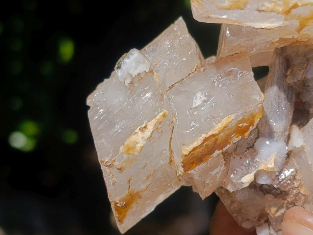 Natural Highly Fluorescent Twin Stacked Rhombohedral Calcite Crystal Specimen x 1 From Albert's Mountain, Lesotho