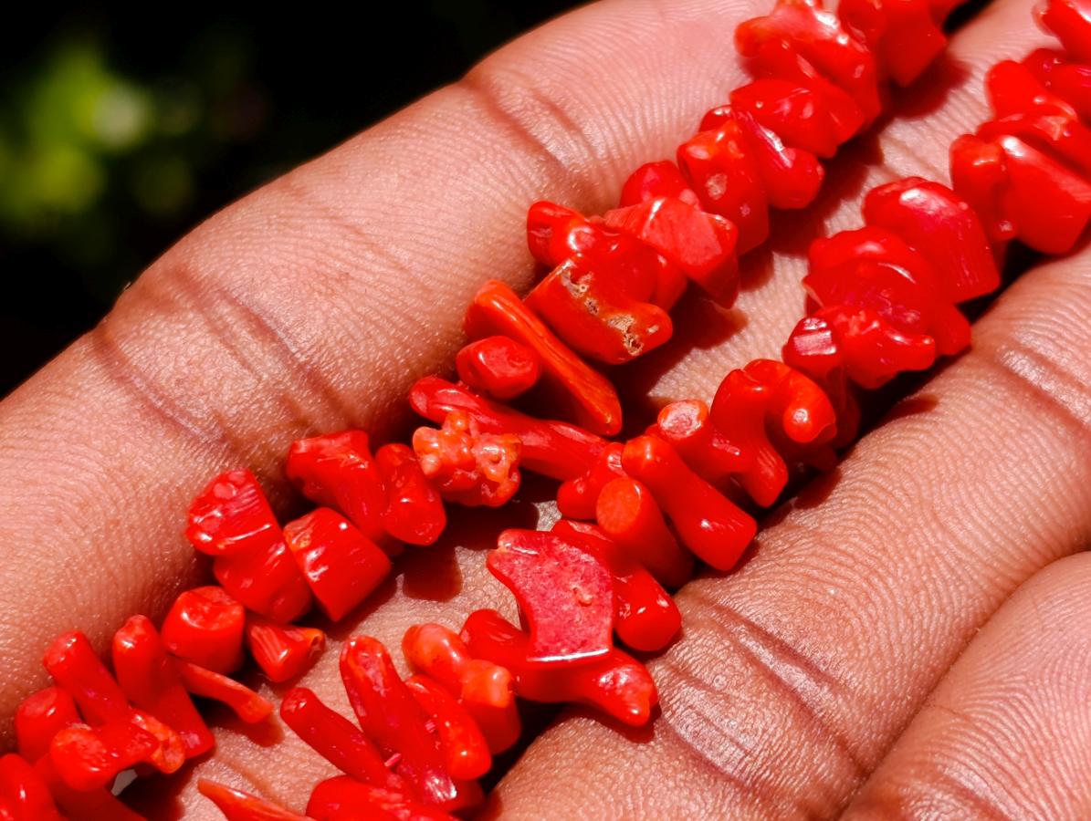 Hand Made Authentic Frangia Natural Red Coral Necklace x 1 From Italy