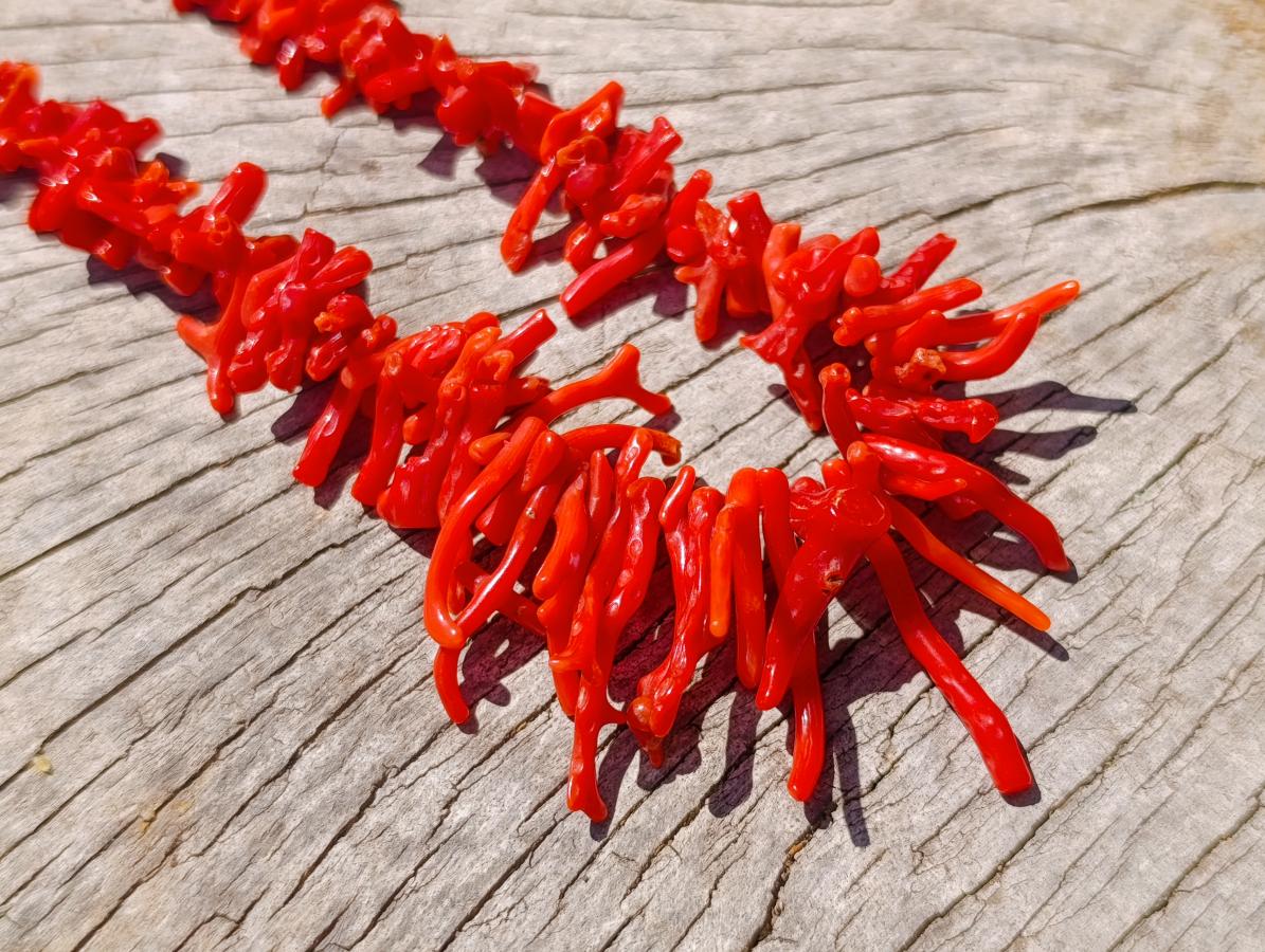 Hand Made Authentic Frangia Natural Red Coral Necklace x 1 From Italy
