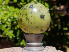 Polished Spotted Leopard Stone Sphere with Stand x 1 From Nyanga, Zimbabwe