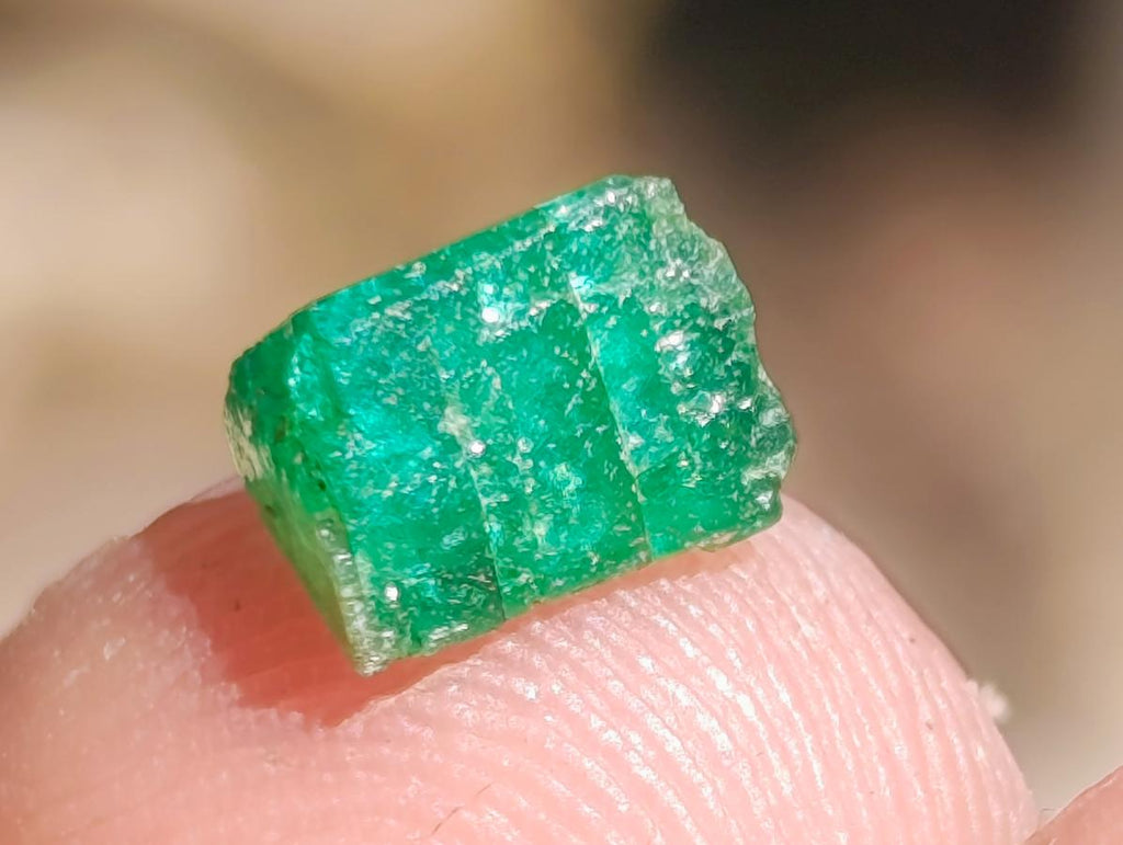 Natural Set of 5 16.41 Carat Sandawana Emerald Crystals x 1 From Sandawana, Zimbabwe