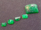 Natural Set of 5 16.41 Carat Sandawana Emerald Crystals x 1 From Sandawana, Zimbabwe
