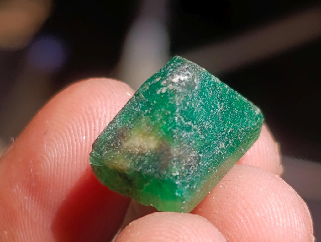 Natural Set of 5 16.41 Carat Sandawana Emerald Crystals x 1 From Sandawana, Zimbabwe