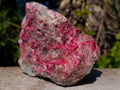 Natural Colourful Combination Piece of Red Rhodonite Amazonite and Spessartite Garnet x 1 From Great Dyke, Zimbabwe