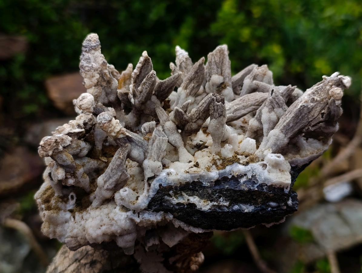 Natural Rare and Classic Lesotho Drusy Coated Spearhead Sceptre Calcite Specimen x 1 From Albert's Mountain, Lesotho