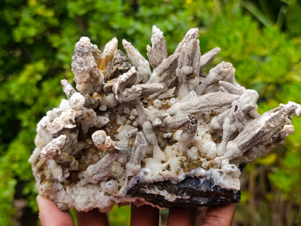 Natural Rare and Classic Lesotho Drusy Coated Spearhead Sceptre Calcite Specimen x 1 From Albert's Mountain, Lesotho