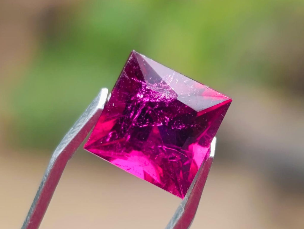 Polished Premium Grade Hot Pink Rubellite Tourmaline Faceted Stone x 1 From Karibib, Namibia