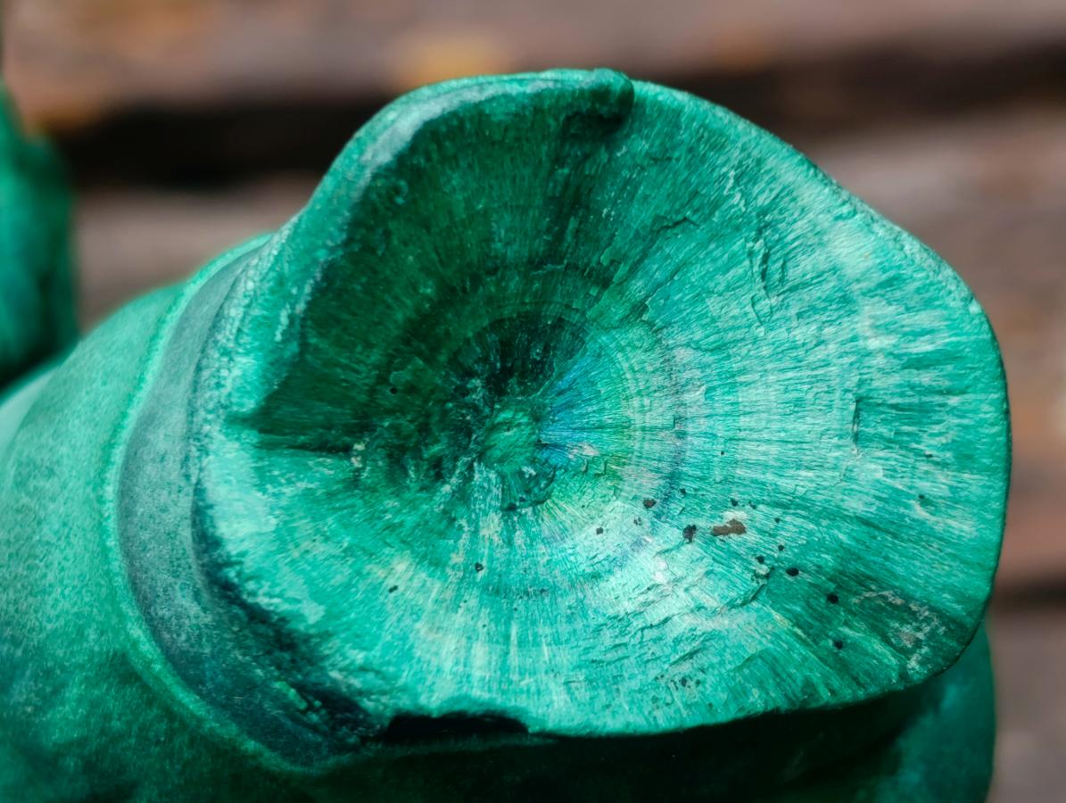 Natural Silky Malachite Twin Stalagmite Specimen x 1 From Kasompe, Congo