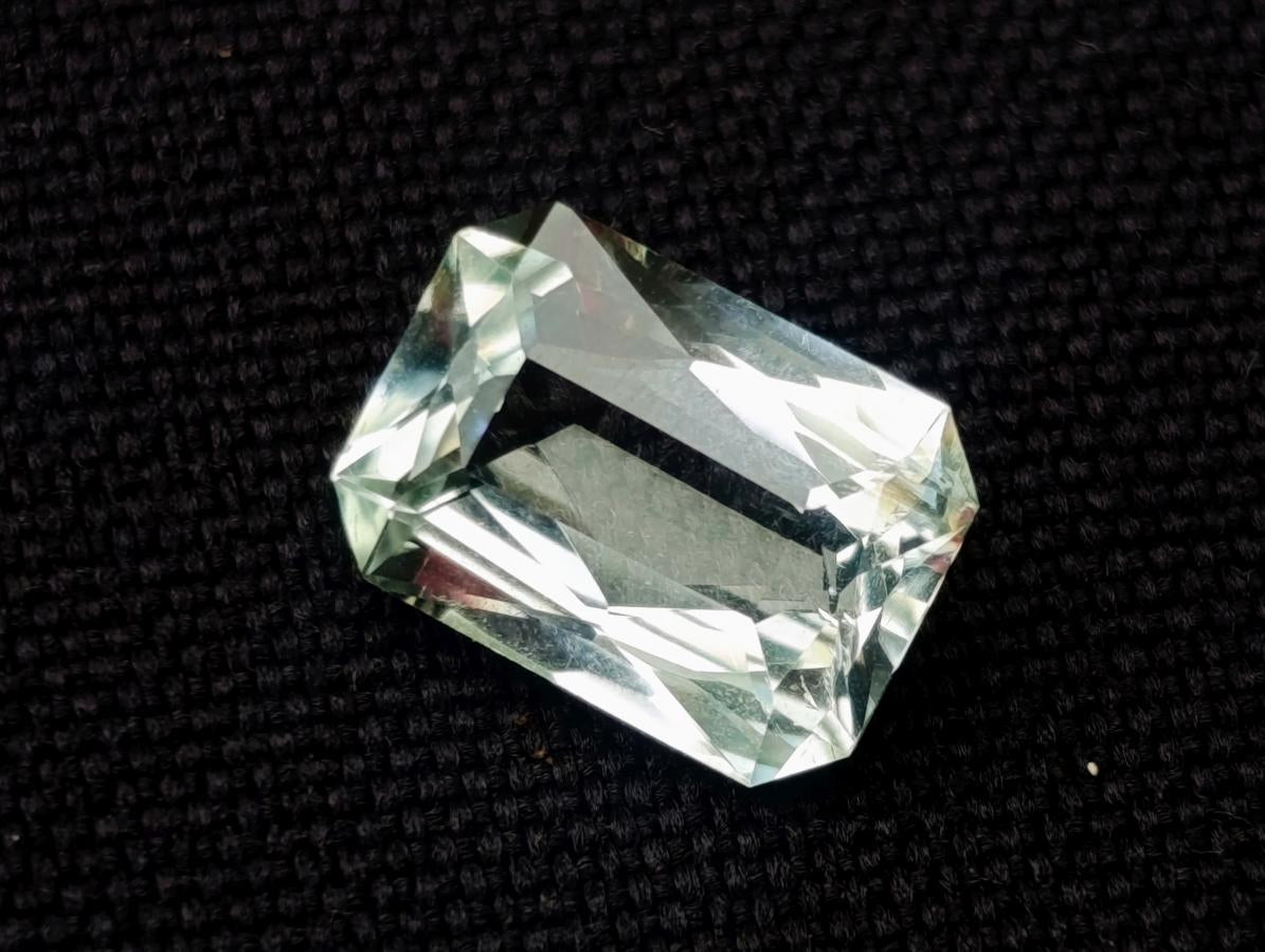 Polished Faceted Triphane Spodumene Green Hiddenite Stone x 1 From Afghanistan