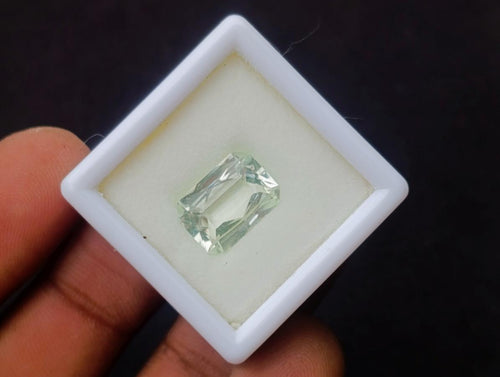 Polished Faceted Triphane Spodumene Green Hiddenite Stone x 1 From Afghanistan