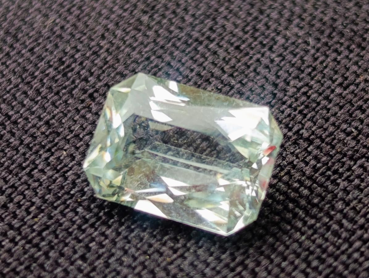 Polished Faceted Triphane Spodumene Green Hiddenite Stone x 1 From Afghanistan