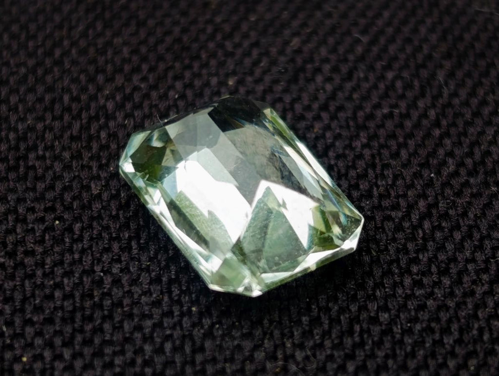 Polished Faceted Triphane Spodumene Green Hiddenite Stone x 1 From Afghanistan