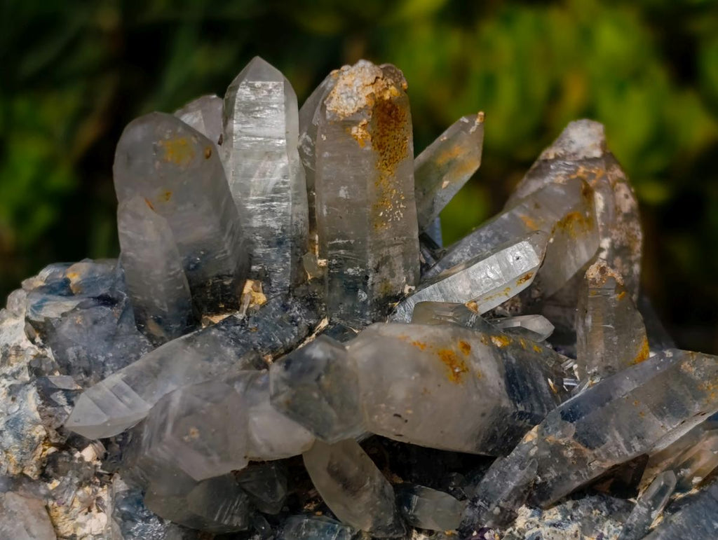 Natural Multi Directional Erongo Mountain Smokey Quartz Cluster with Foitite, Fluorite and Hyalite x 1 From Erongo, Namibia