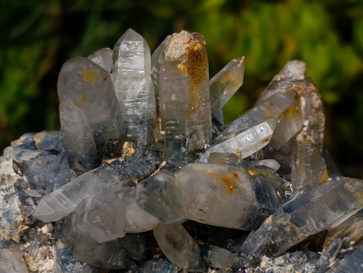 Natural Multi Directional Erongo Mountain Smokey Quartz Cluster with Foitite, Fluorite and Hyalite x 1 From Erongo, Namibia