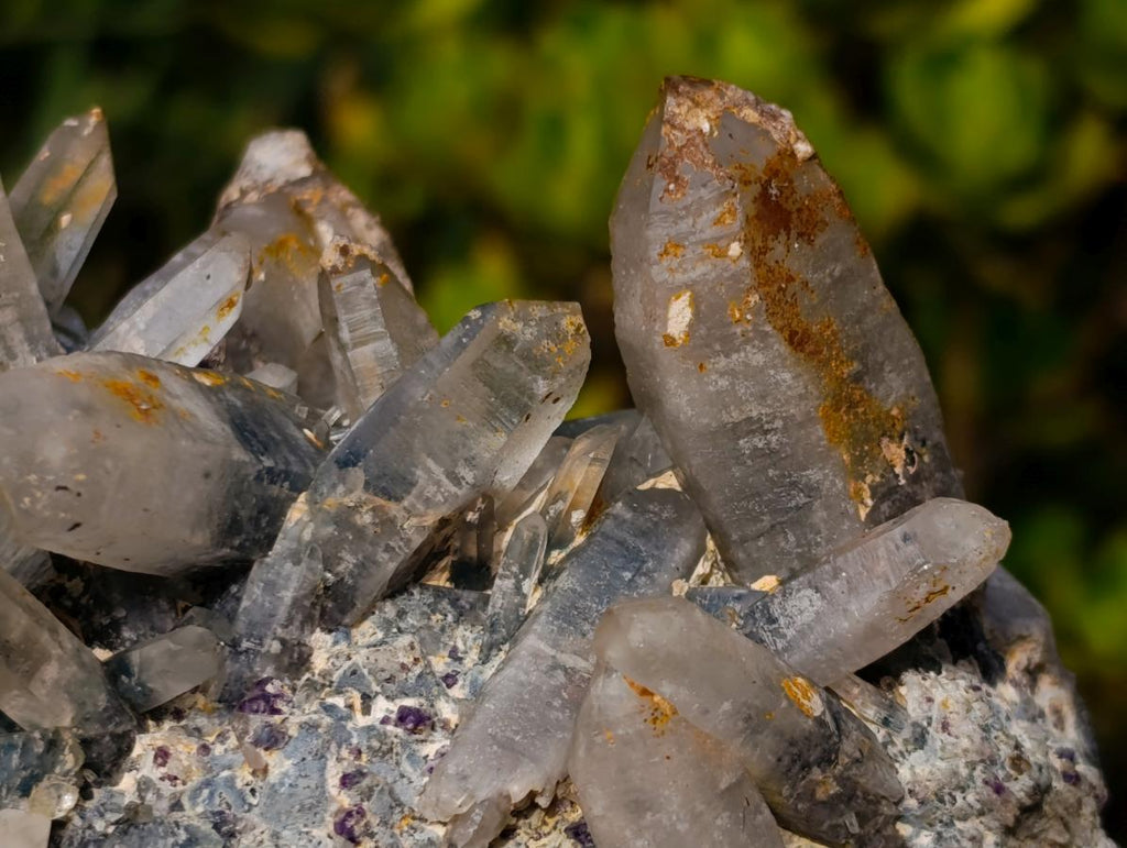 Natural Multi Directional Erongo Mountain Smokey Quartz Cluster with Foitite, Fluorite and Hyalite x 1 From Erongo, Namibia