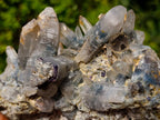 Natural Multi Directional Erongo Mountain Smokey Quartz Cluster with Foitite, Fluorite and Hyalite x 1 From Erongo, Namibia