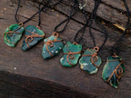 Hand Made Emerald Chrome Mtorolite Chrysoprase Copper Art Necklace - Sold Per Piece - From Zimbabwe