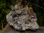Natural Multi Directional Erongo Mountain Smokey Quartz Cluster with Foitite, Fluorite and Hyalite x 1 From Erongo, Namibia