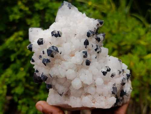 Natural Groovy Spikey Black Tipped Madagascar Candle Quartz Crystal Cluster x 1 From Antsirabe, Madagascar