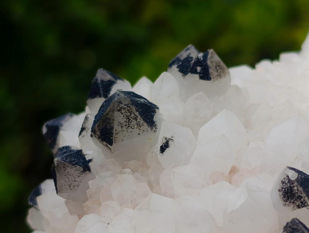 Natural Groovy Spikey Black Tipped Madagascar Candle Quartz Crystal Cluster x 1 From Antsirabe, Madagascar