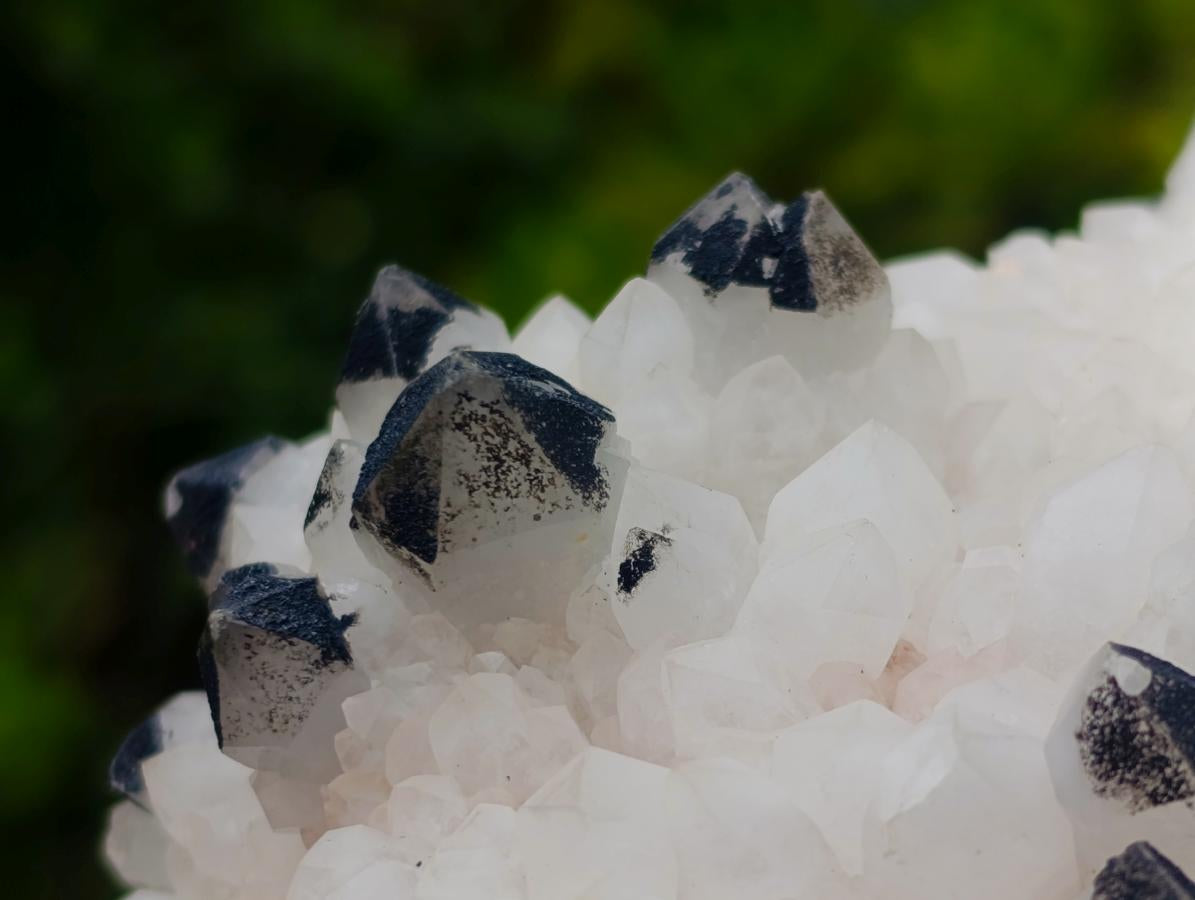 Natural Groovy Spikey Black Tipped Madagascar Candle Quartz Crystal Cluster x 1 From Antsirabe, Madagascar