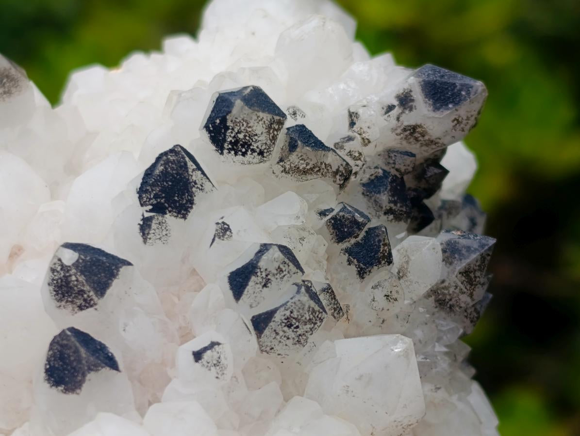 Natural Groovy Spikey Black Tipped Madagascar Candle Quartz Crystal Cluster x 1 From Antsirabe, Madagascar