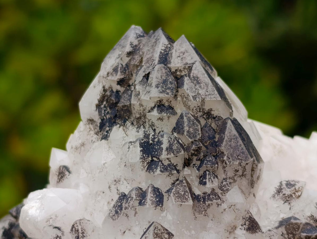 Natural Groovy Spikey Black Tipped Madagascar Candle Quartz Crystal Cluster x 1 From Antsirabe, Madagascar