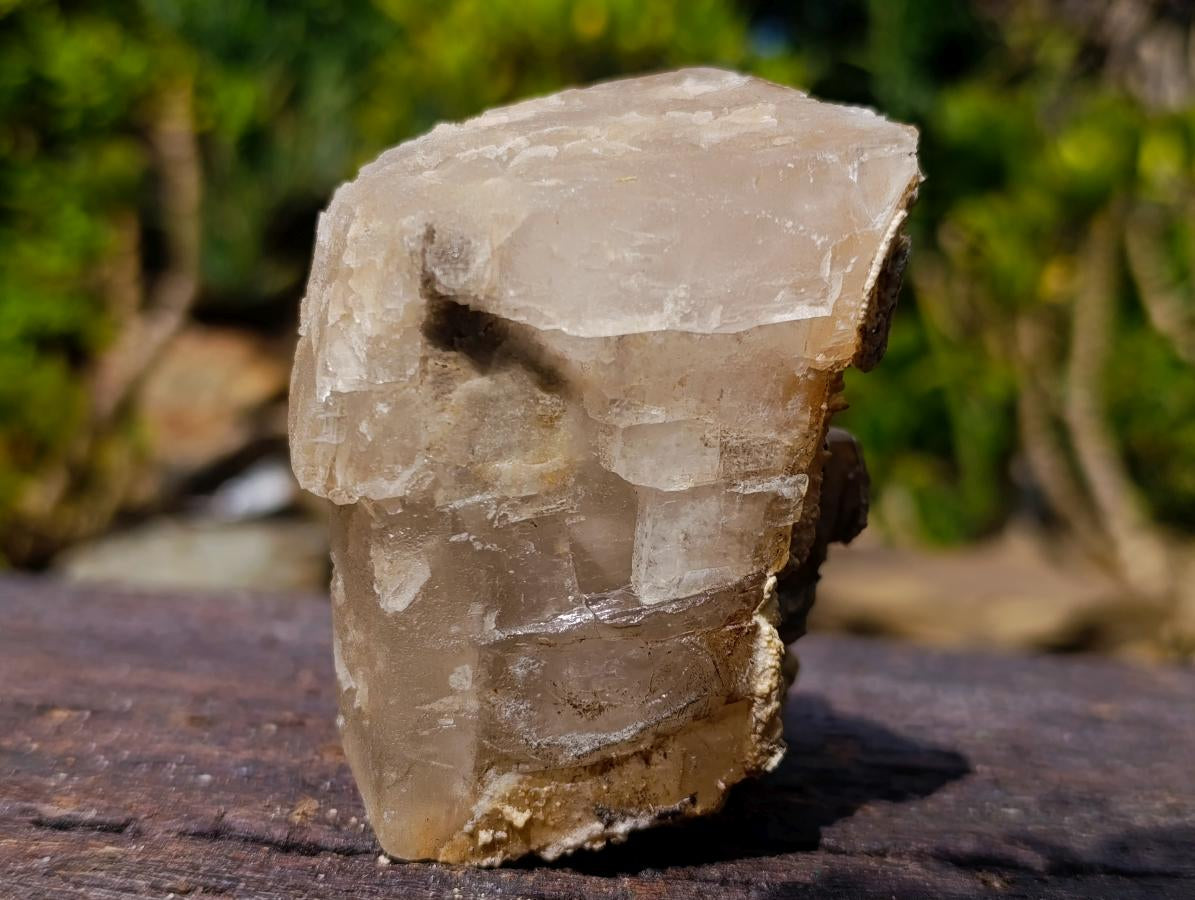 Natural Highly Fluorescent Stacked Lesotho Calcite Rhombohedral Crystal Cluster x 1 From Albert's Mountain, Lesotho