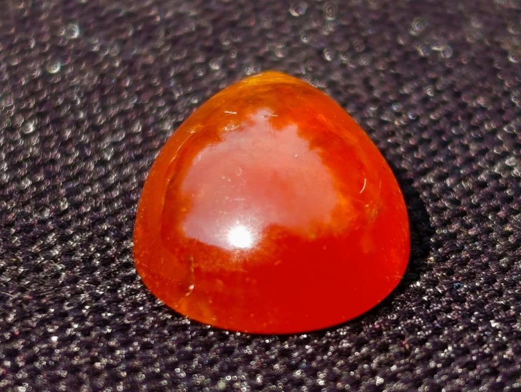 Polished Bright Orange Spessartite Garnet Pear Cut Cabochon x 1 From Sperrgebiet, Namibia