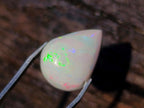 Polished Pear Shaped Hydrophane Opal Cabochon x 1 From Welo, Ethiopia