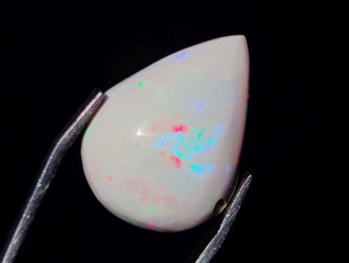 Polished Pear Shaped Hydrophane Opal Cabochon x 1 From Welo, Ethiopia