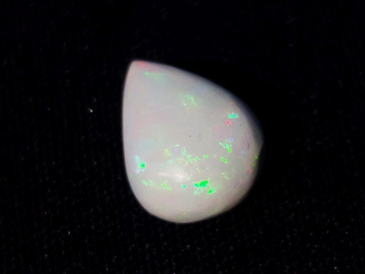 Polished Pear Shaped Hydrophane Opal Cabochon x 1 From Welo, Ethiopia