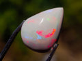 Polished Pear Shaped Hydrophane Opal Cabochon x 1 From Welo, Ethiopia