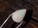 Polished Pear Shaped Hydrophane Opal Cabochon x 1 From Welo, Ethiopia