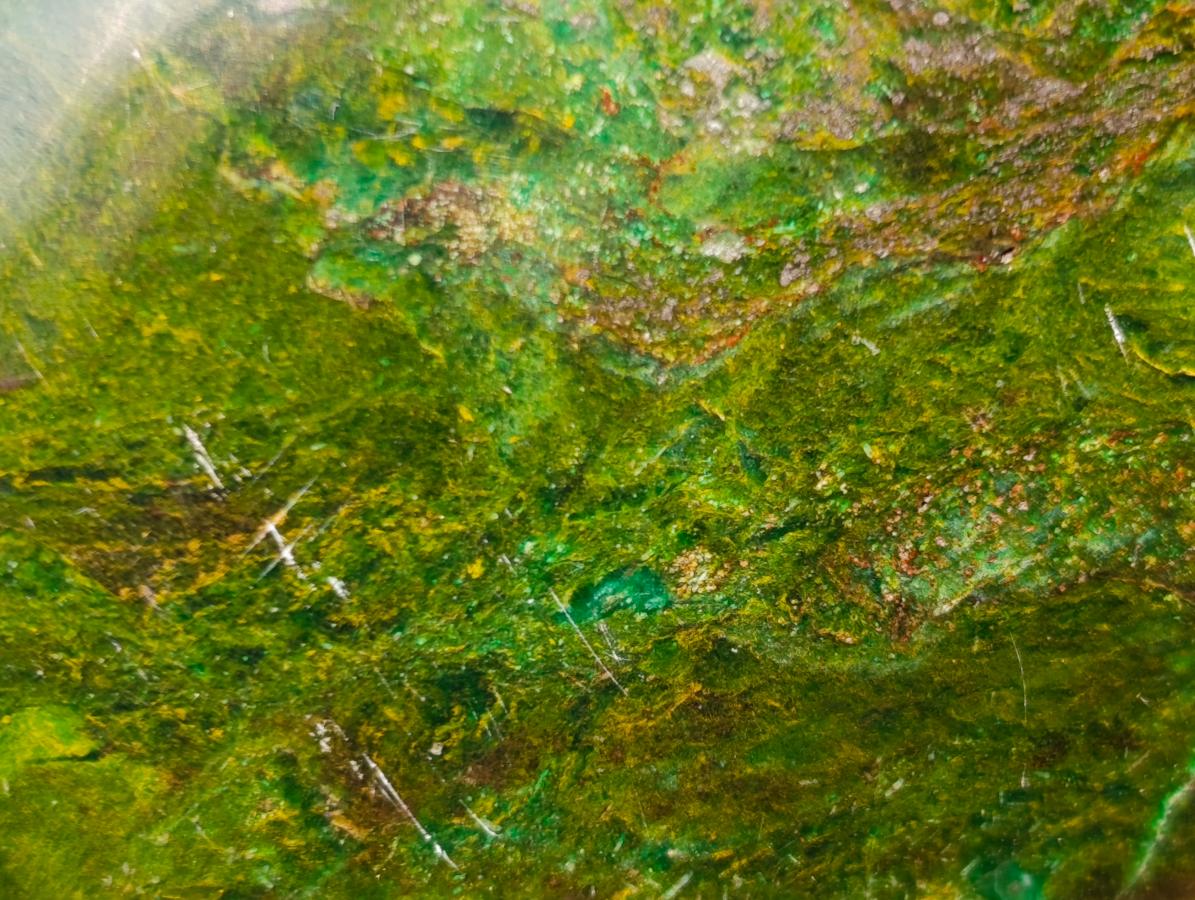 Polished Pair of Chrome Green Verdite Standing Display Piece and Palm Stone x 1 From Zimbabwe