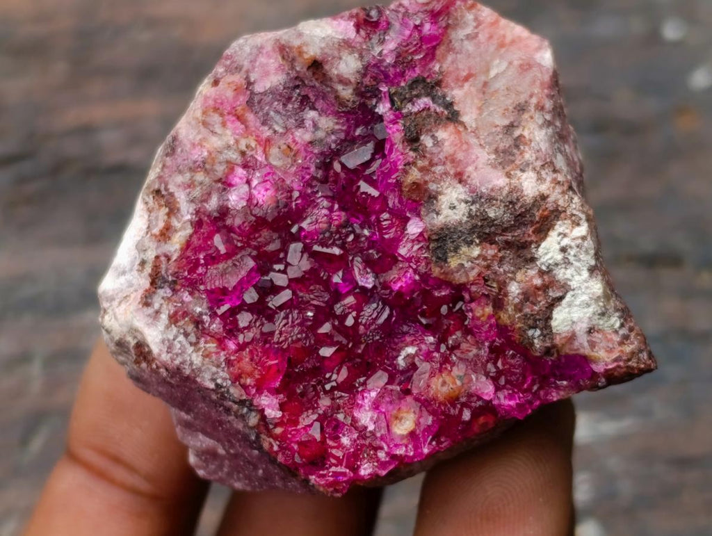 Polished and Natural Mixed Set of 20 African Minerals Crystals and Fossil in a Wooden Display Box x 1 From Southern Africa