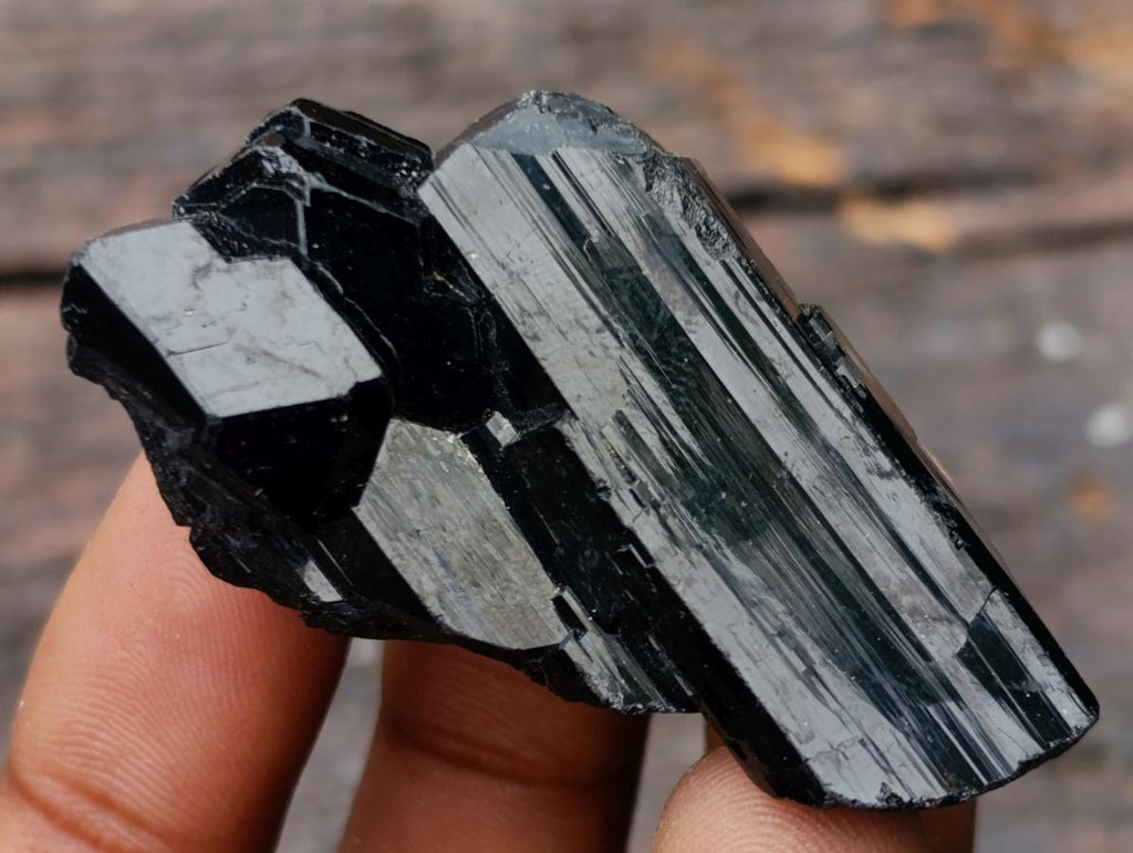Polished and Natural Mixed Set of 20 African Minerals Crystals and Fossil in a Wooden Display Box x 1 From Southern Africa